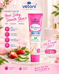 Vetoni Veclean No.1 Hair Removal Cream – Strawberry Freshness | Pack of 3 (40g Each)