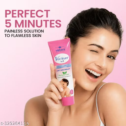 Vetoni Veclean No.1 Hair Removal Cream – Strawberry Freshness | Pack of 3 (40g Each)