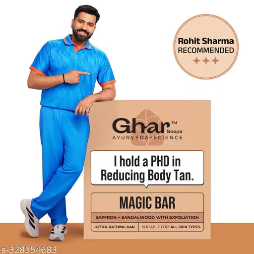Ghar Soaps Magic Soap with Saffron & Sandalwood – Tan-Reducing Bath Soap | 100g